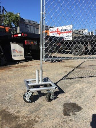 Metal table — security fence in Bronx, NY