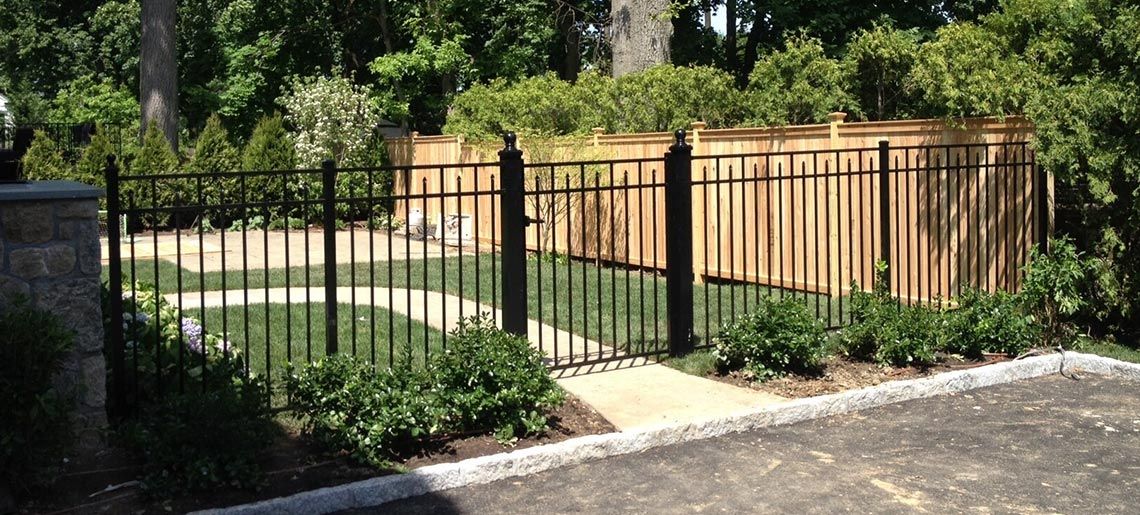 Residential Aluminum/Wood Fence Installation