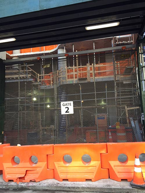 Orange and white temporary fence—Security Fence in Bronx, NY