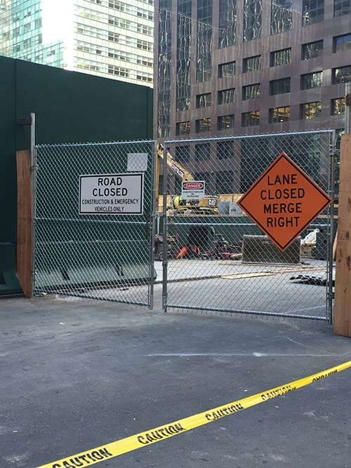 Opened temporary fence—Security Fence in Bronx, NY