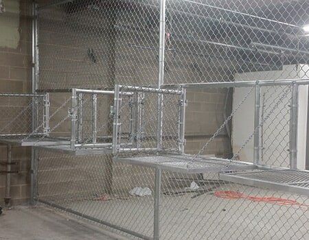 Metal Fence with downward window — security fence in Bronx, NY