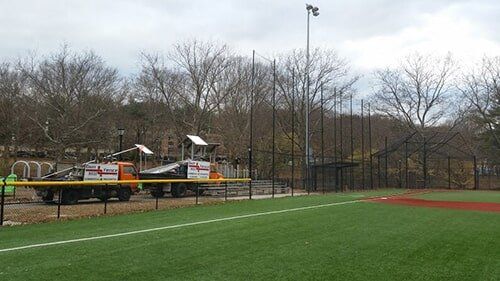 Fence during assembly — fence installation in Bronx, NY