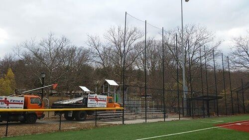 Fence during assembly — automatic gates in Bronx, NY