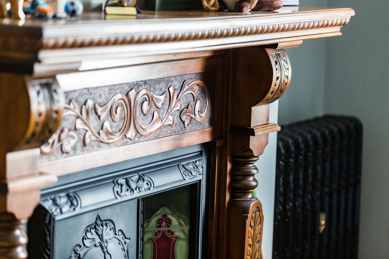 Original fireplace in a Christchurch home