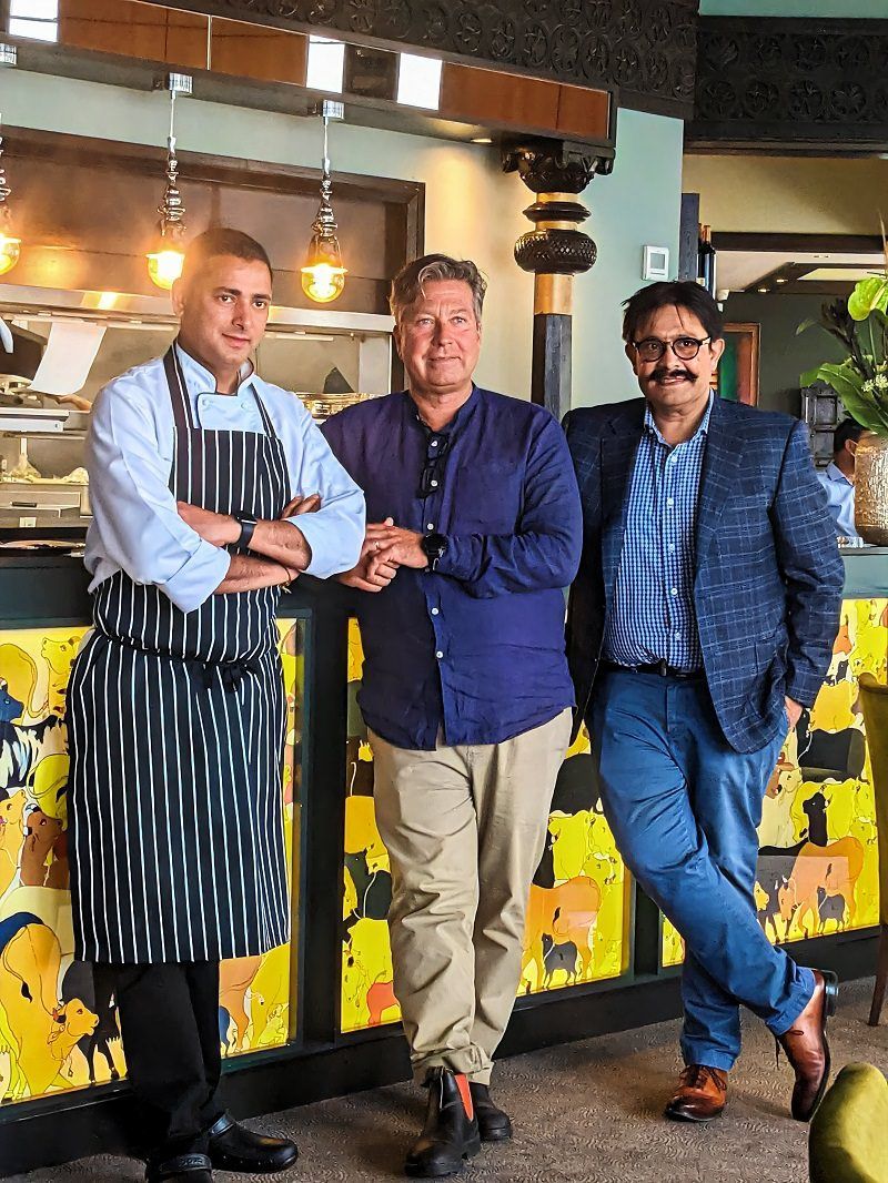 Image of Asheesh Dewan and Chef John Torode at Charka