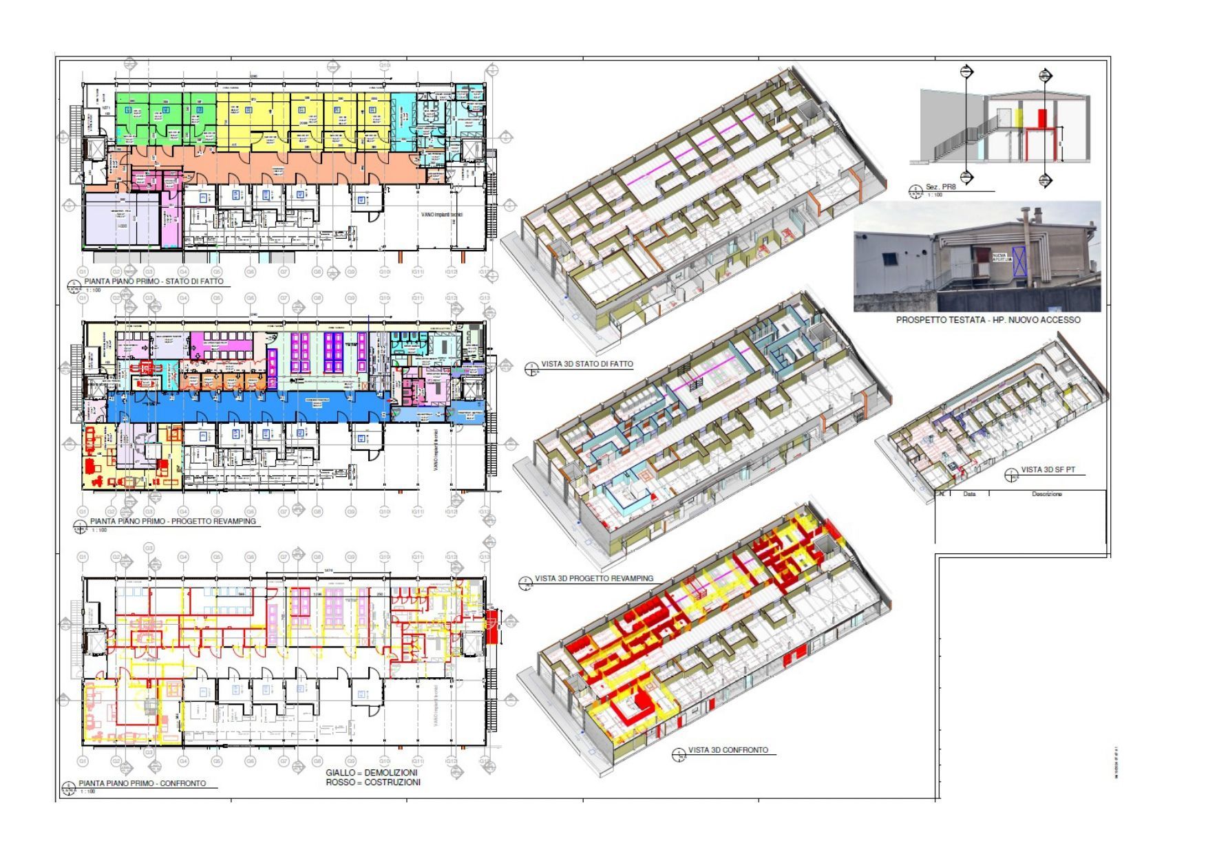 Un mucchio di planimetrie di un edificio su uno sfondo bianco.