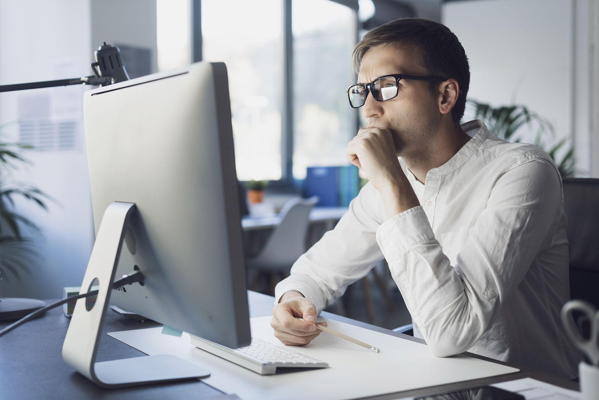 Small business owner in Houston reacting to Google Ads account suspension