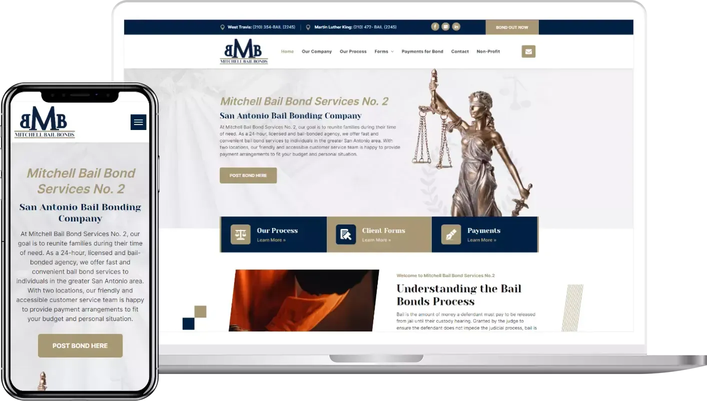 A laptop and a cell phone are displaying a website.