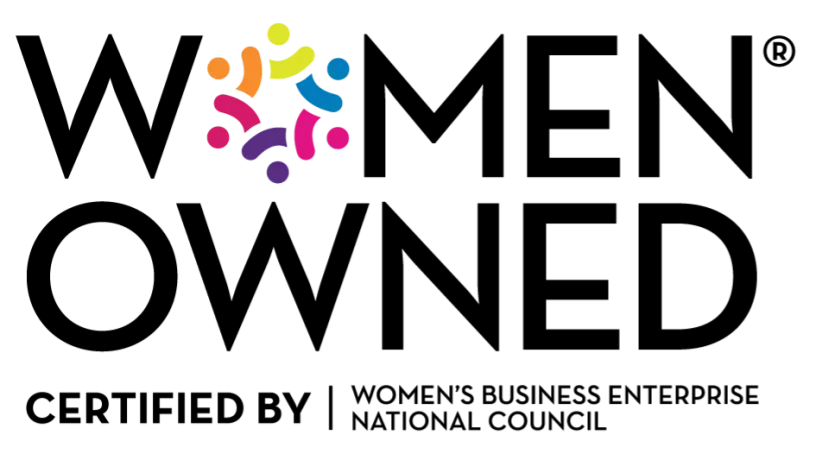 The women owned logo is certified by the women 's business enterprise national council.