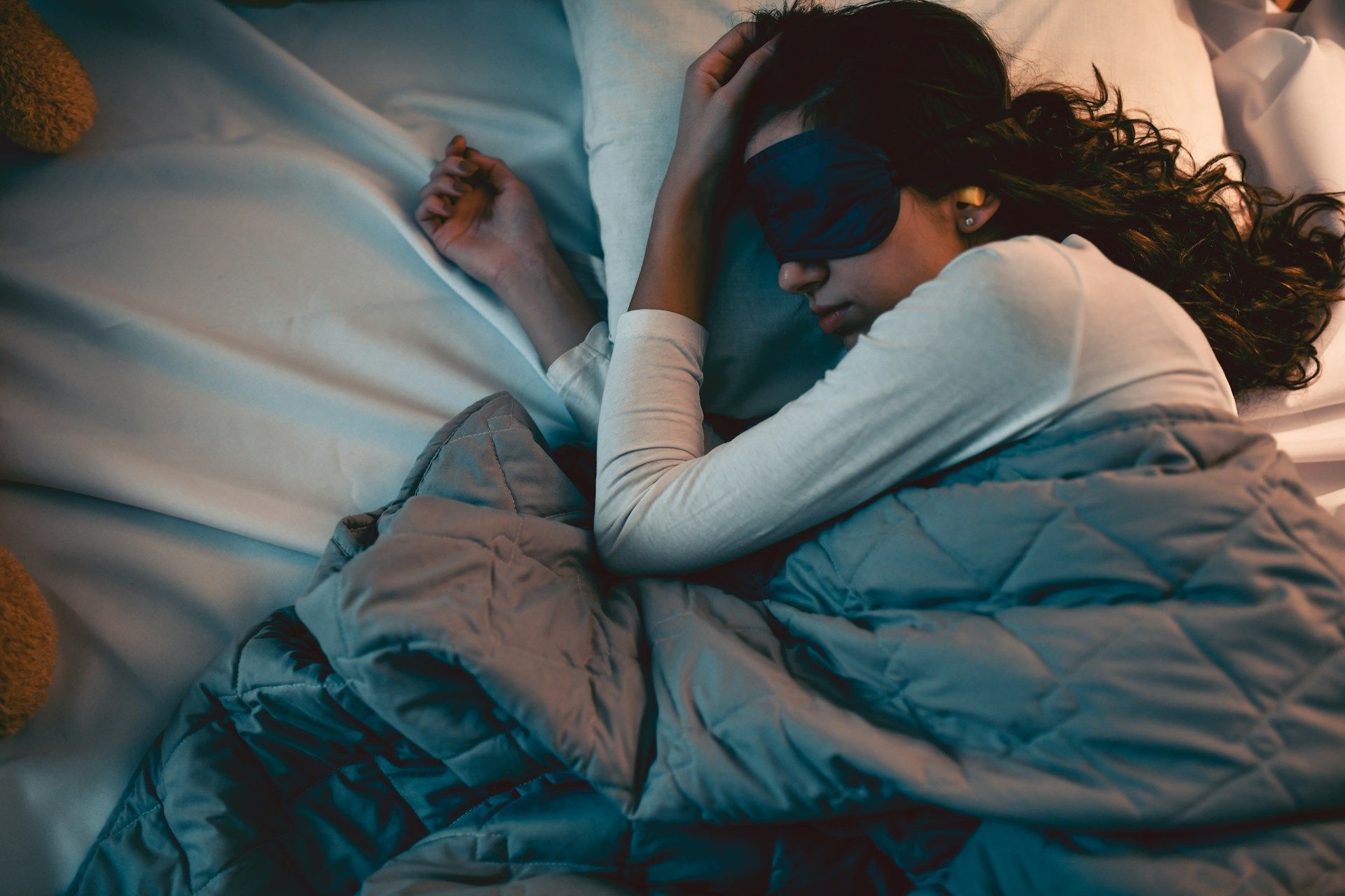 woman snoring