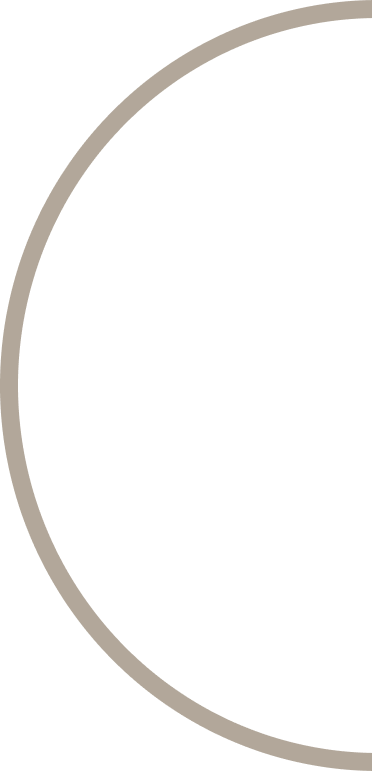 Thin beige outlined circle on a white background