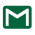 Green-and-white Gmail envelope icon with a stylized white “M” on a green background