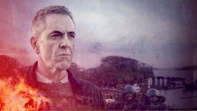 Photo of the TV series 'Bloodlands' starring James Nesbitt, released on BBC, with music by Jon Wygens on season 2, episodes 4, 5, and 6 in 2022.