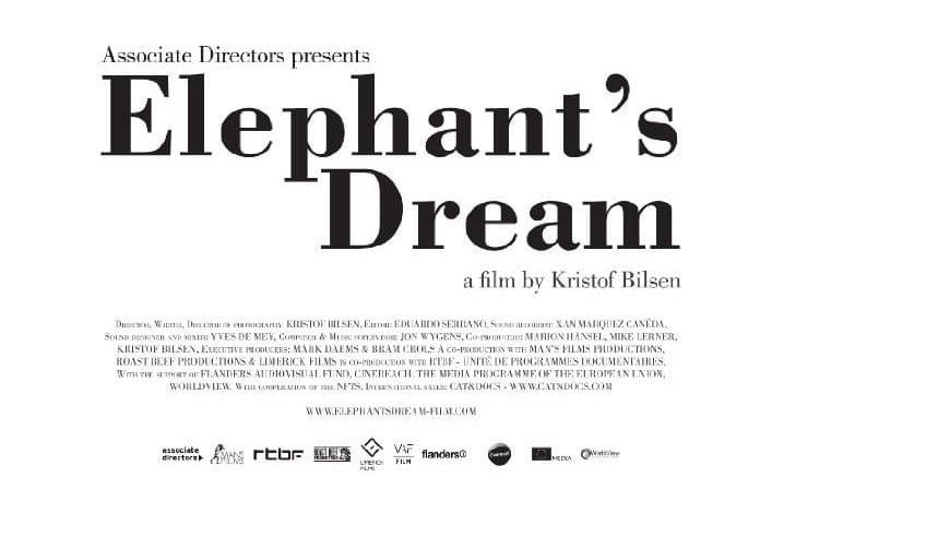 Photo of the feature documentary 'The Elephants Dream' released in 2014, produced by Associate Directors / Roast Beef Boundless Productions and scored by Jon Wygens.