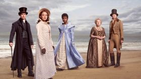 Photo of the TV series 'Sanditon' released on PBS, ITV, and Masterpiece. Starring Rose Wiliams, Crystal Clarke, Theo James, Anne Reid and Kris Marshall, with music by Jon Wygens on seasons 2 and 3, along with additional music on season 1 (2019-2023)