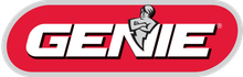 Genie logo with wordmark and genie figure on a red rounded rectangle.