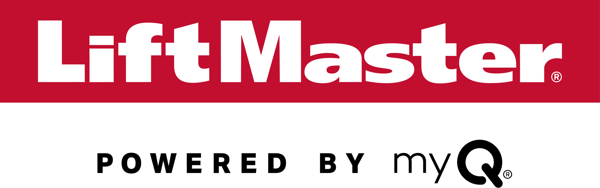 LiftMaster logo: White text 
