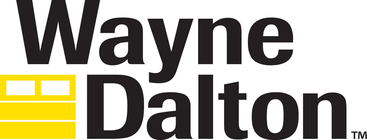 Wayne Dalton logo with a yellow garage door icon.