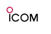 The icom logo is black and red on a white background.