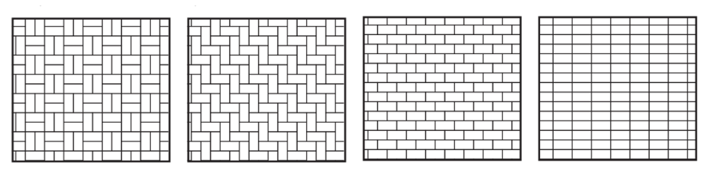 Um conjunto de quatro padrões diferentes em um fundo branco.