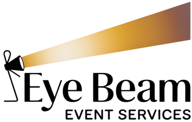 Eye Beam logo: a spotlight figure shines a yellow beam. Text reads