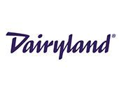 Dairyland logo in stylized, dark purple script, with the registered trademark symbol.
