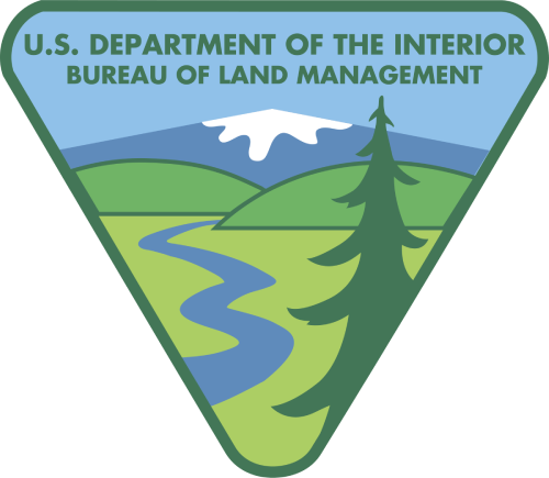 A logo for the u.s. department of the interior bureau of land management