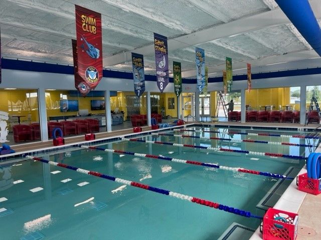 A large indoor swimming pool at Aqua-Tots