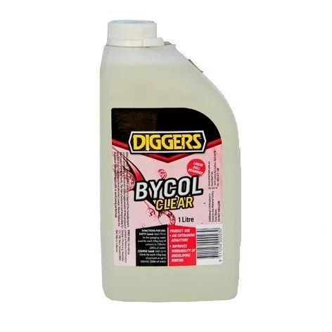 A Diggers Bycol Clear 1-liter Bottle, With a Black and Red Label — Hunter Valley Bricks & Pavers in Scone, NSW