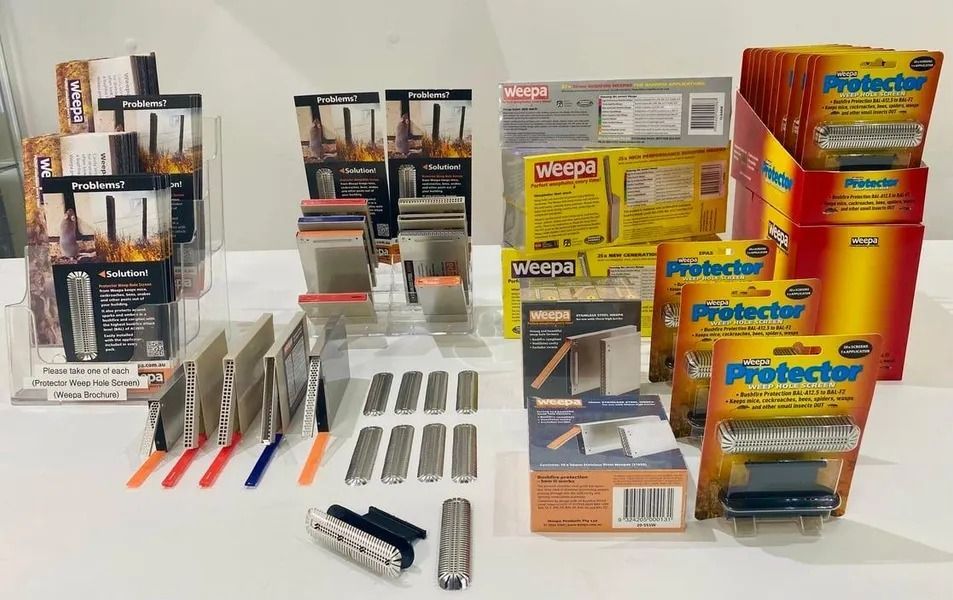 Assortment of Construction-related Products on Display — Hunter Valley Bricks & Pavers in Scone, NSW