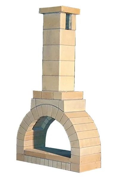 Brick Outdoor Pizza Oven With a Rounded Opening and a Tall Chimney — Hunter Valley Bricks & Pavers in Scone, NSW