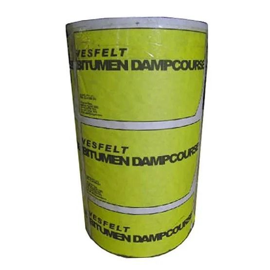 Roll of Vesfelt Bitumen Damp Course, Yellow and Black Text, Packaging — Hunter Valley Bricks & Pavers in Scone, NSW