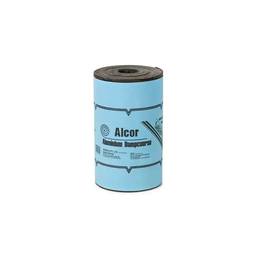 Blue Cylindrical Roll of Alcor Aluminum Dampcourse — Hunter Valley Bricks & Pavers in Scone, NSW