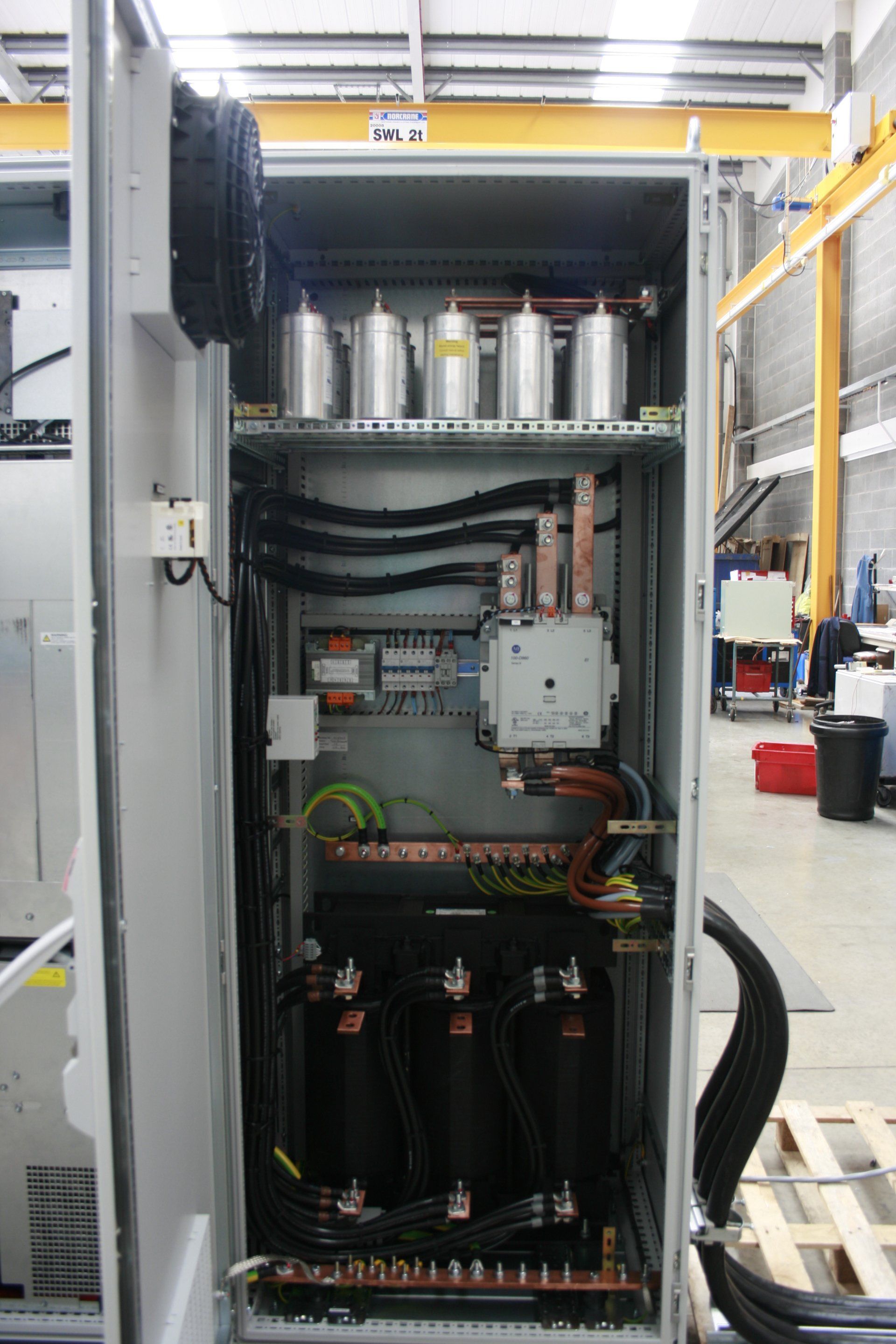 Close up image of a completed panel in our factory