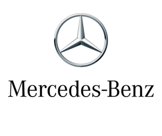 Mercedes-Benz logo with symbol above and name beneath