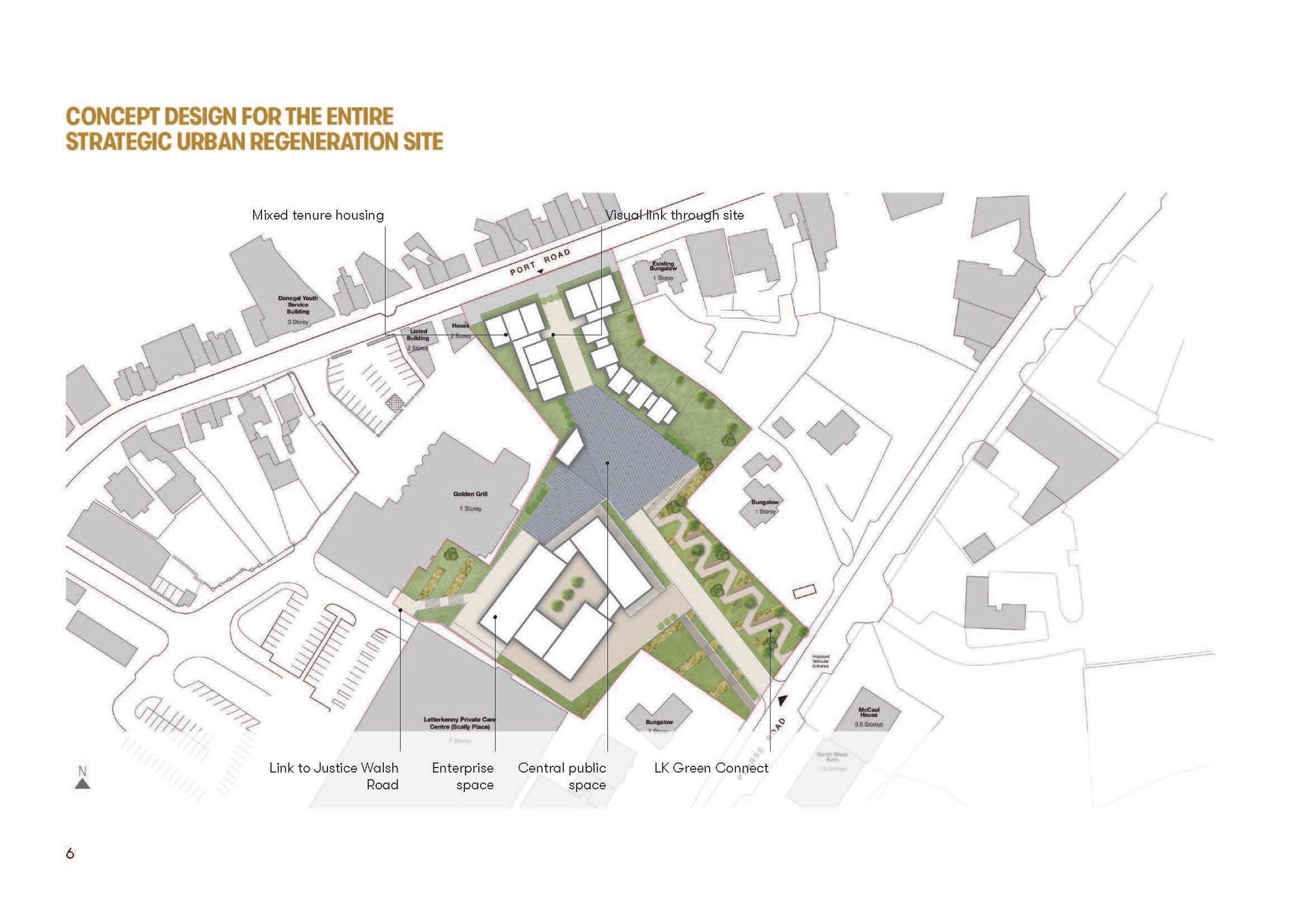A map of a city with a lot of buildings and roads.