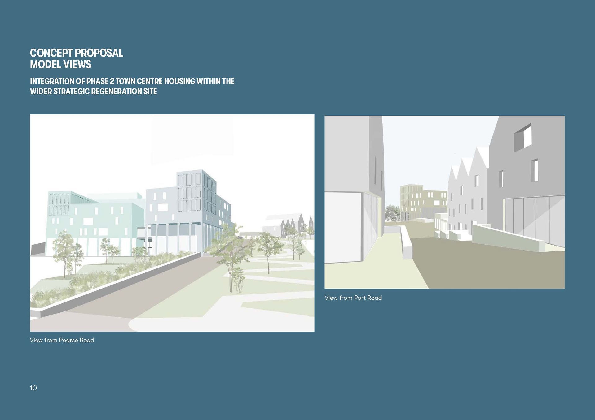 A couple of drawings of a building and a street.