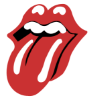 The rolling stones logo is a red tongue sticking out.