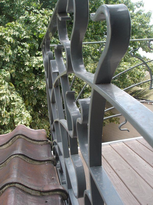 Garde-corps forgé style art-nouveau