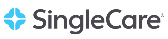 SingleCare logo: light blue floral icon next to dark gray text.