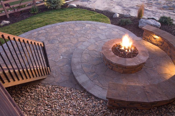 Beautiful backyard firepit