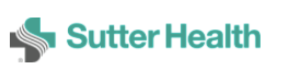The Sutter Health logo, featuring a stylized gray and teal cross with wavy lines next to the text 