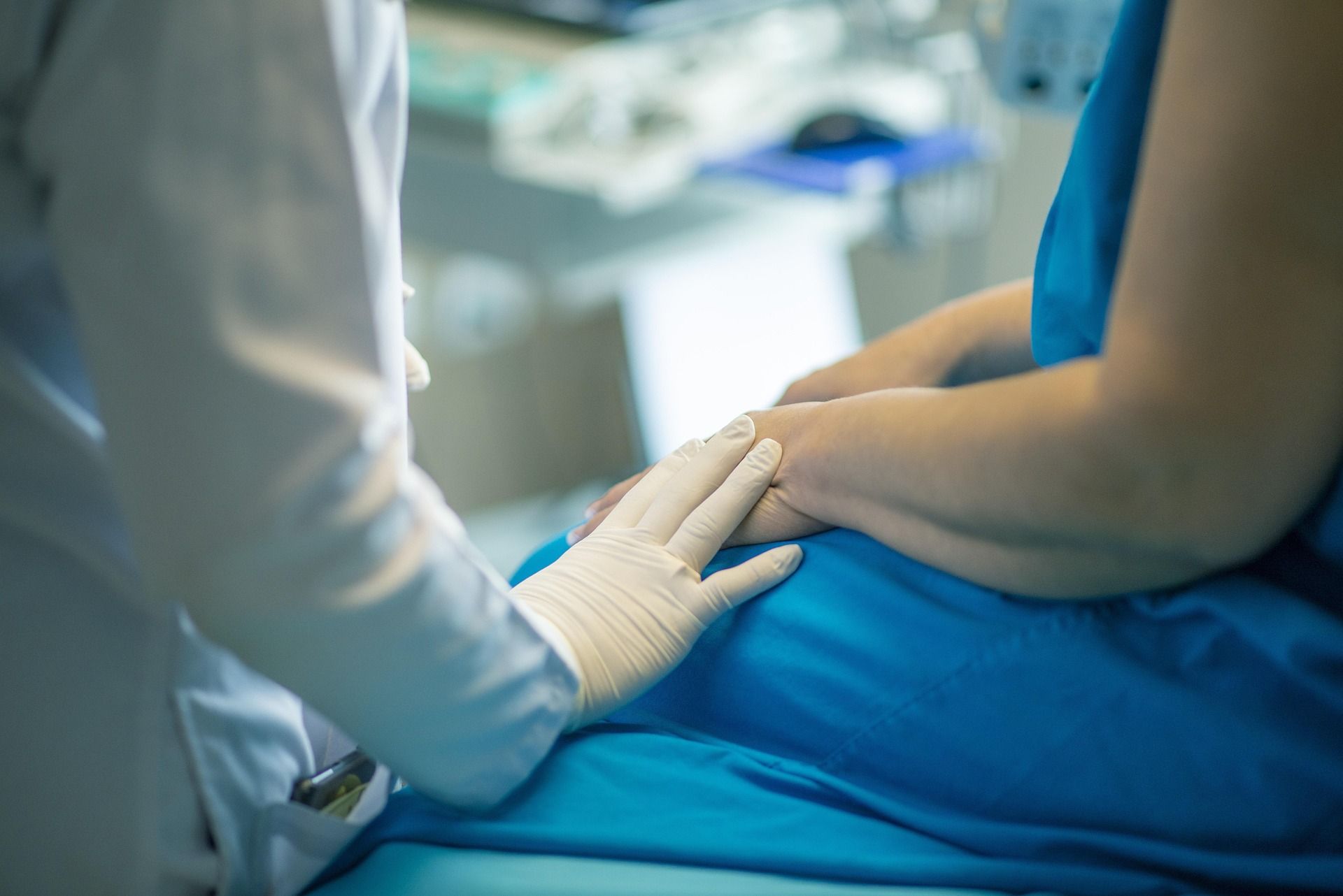 doctor comforting patient