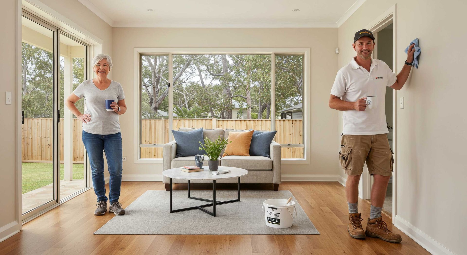 Painter Discussing Project Details With a Local Client in Rockhampton