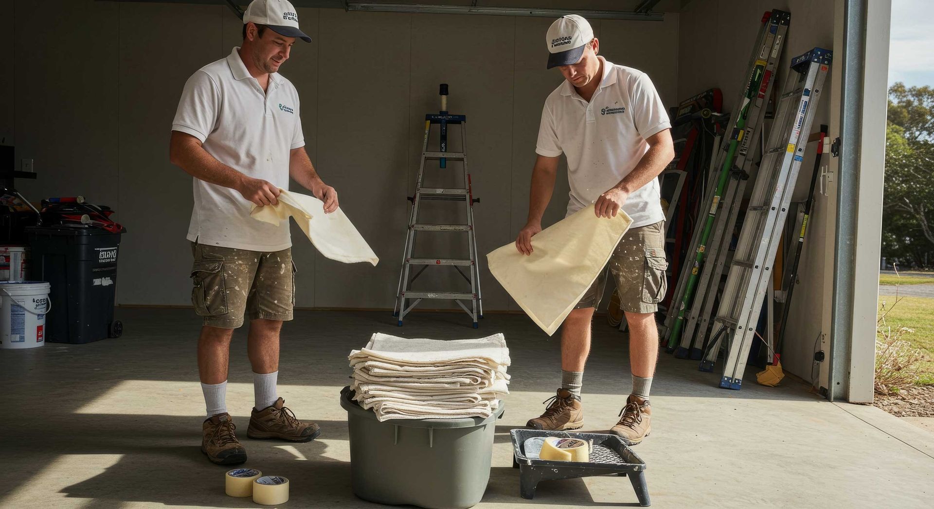 Painted Driveway and Garage Exterior in Rockhampton