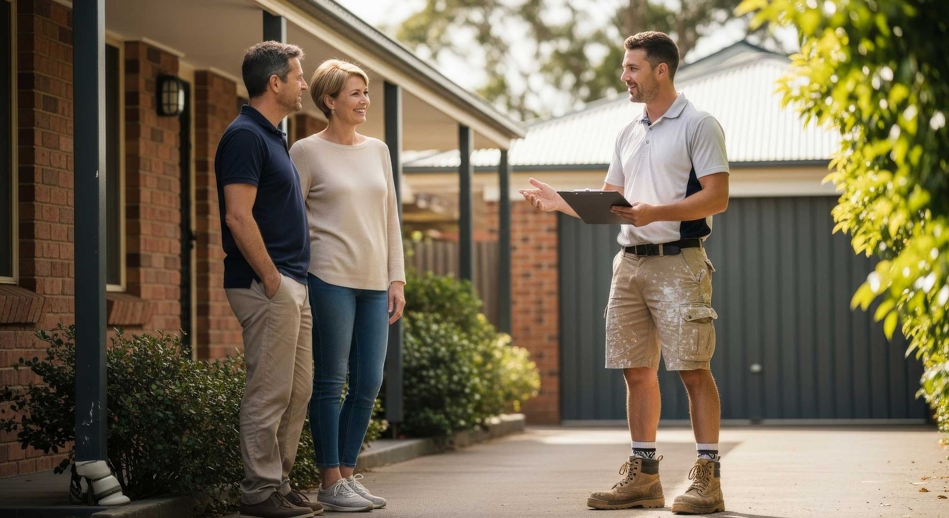 Painter Chatting With Happy Client in Rockhampton