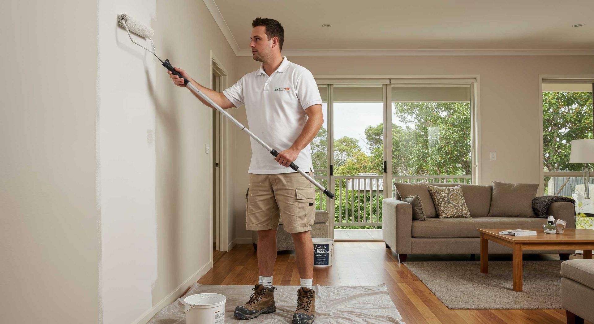 House Painters at Work During Exterior Painting Project in Rockhampton