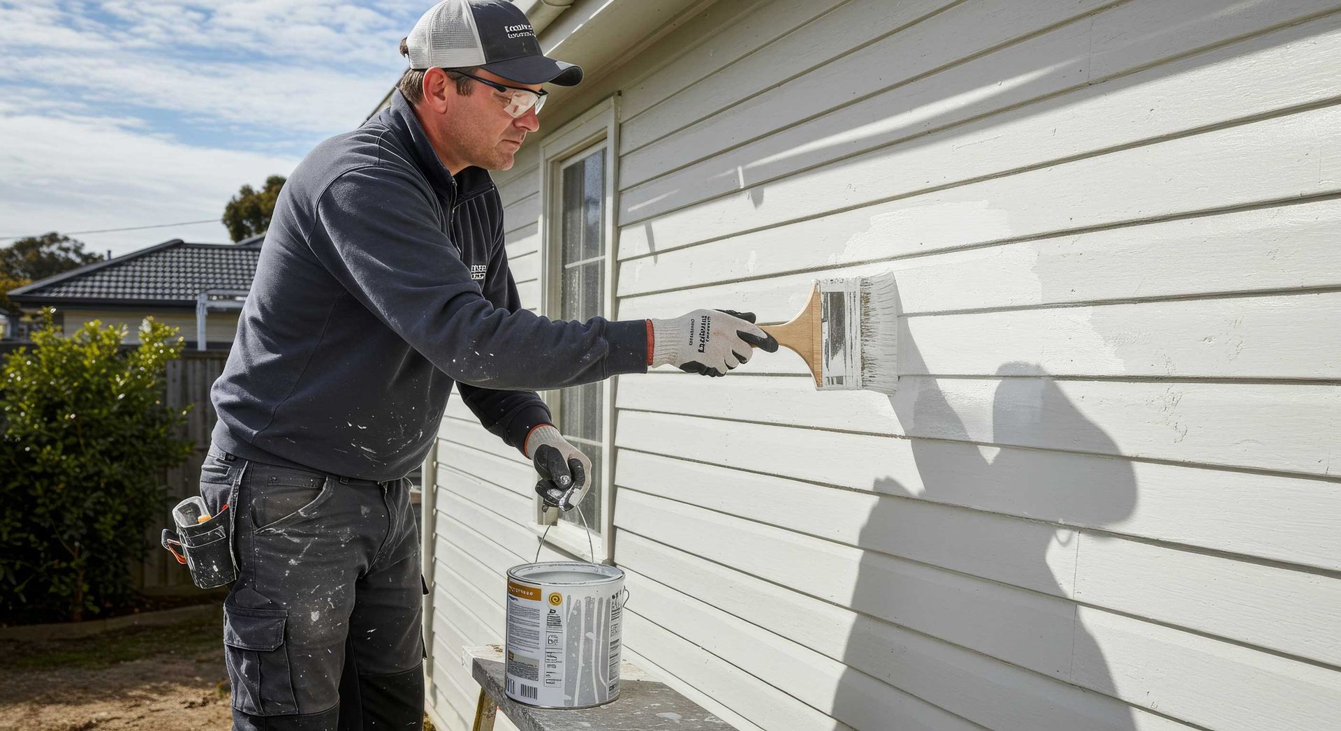 Professional Painters Working on a Home Exterior in Rockhampton