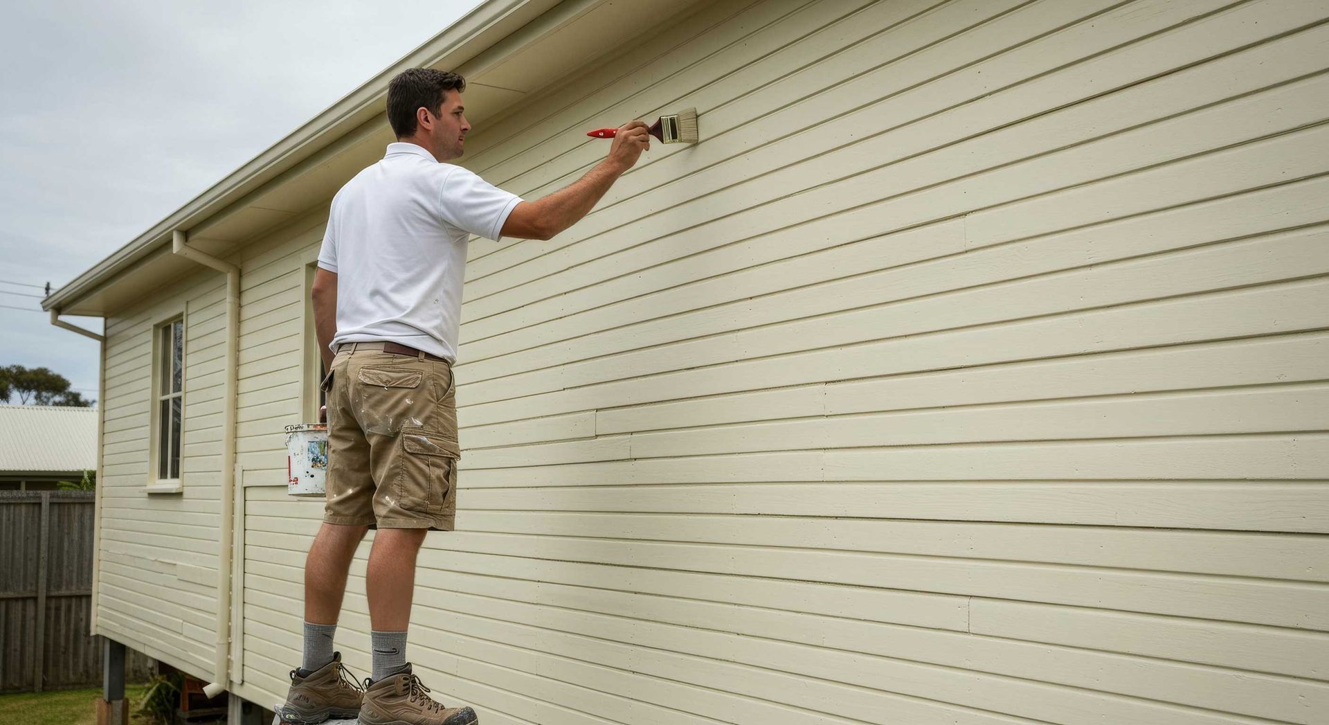 Fresh White Paint on a Timber Weatherboard House in Rockhampton