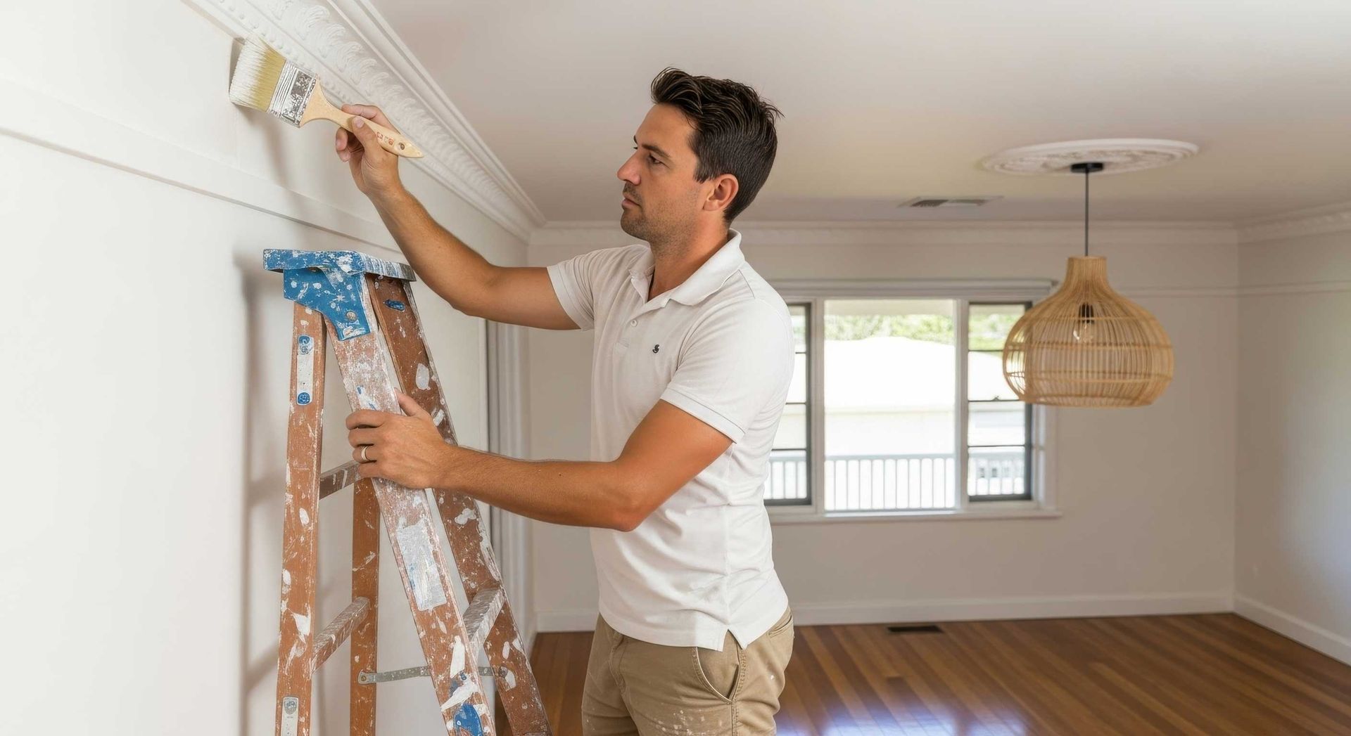 Touch-Up Painting For Water Stained Cornices In Rockhampton